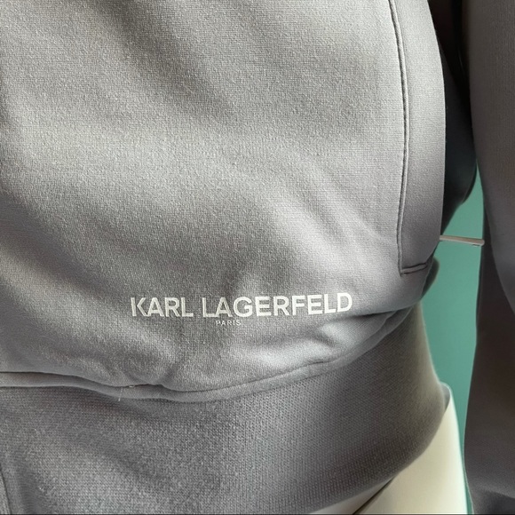 Karl Lagerfeld, New, Men's Two-Tone Zipped Sweatsh - Picture 6 of 6